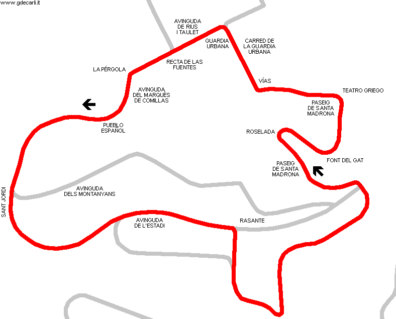 Montjuich 1952: motorcycle circuit